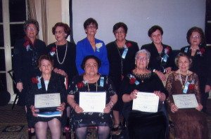 file0001 ARS members with 50 years or more experience were honored for their longevity. Front, Anahid Dadoian, Arax Sarajian, Lousin Der Ohanessian Sarian and Arev Sarkisian. Rear, Helen Dadaian Parnagian, Arpineh Garabedian Brajkovich, Anahid Cholakian, Berjouhi Yassaian, Marie Karagoulian and Arshalous Kazanjian.