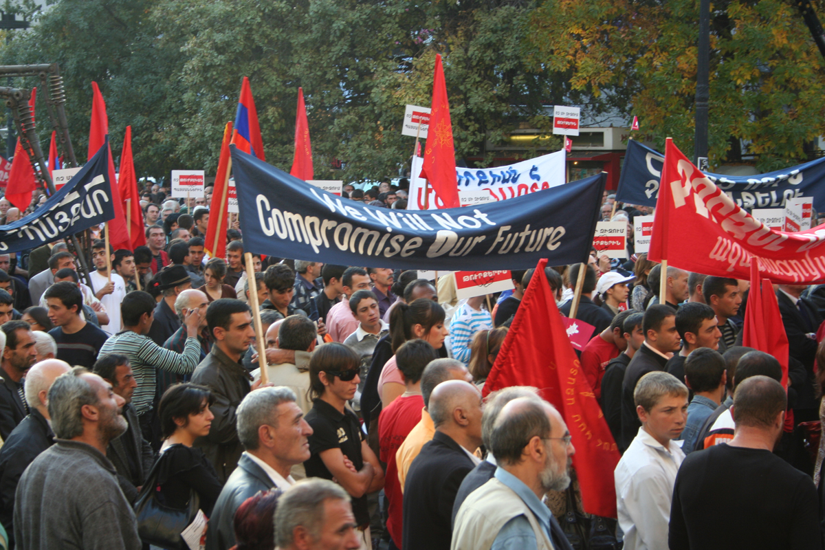 23 A scene from the protest in Yerevan. (Photo by Anush Khachatryan)