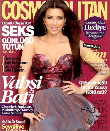 The cover of the most recent Turkish edition of Cosmopolitan magazine.
