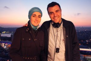 Filmmakers Eric Nazarian and Aida Begic on the set of BOLIS 300x200 How an Armenian Filmmaker Got the ‘G Word’ in a Turkish Movie