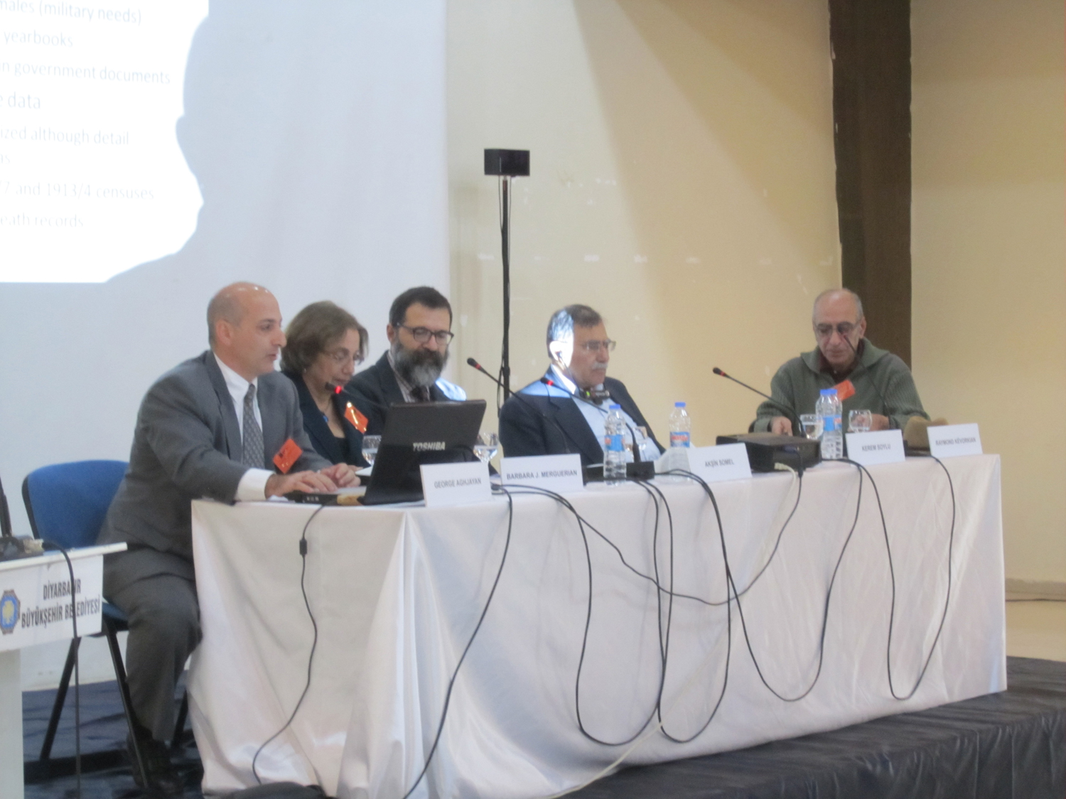 (L-R) Aghjayan, Merguerian, Aksin Somel, Kerem Soylu, and Kevorkian.