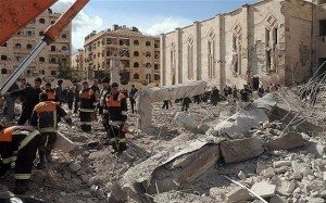 Aleppo bombing Aleppo bombing 300x187 Between a Rock and a Hard Place: The Armenians in Syria