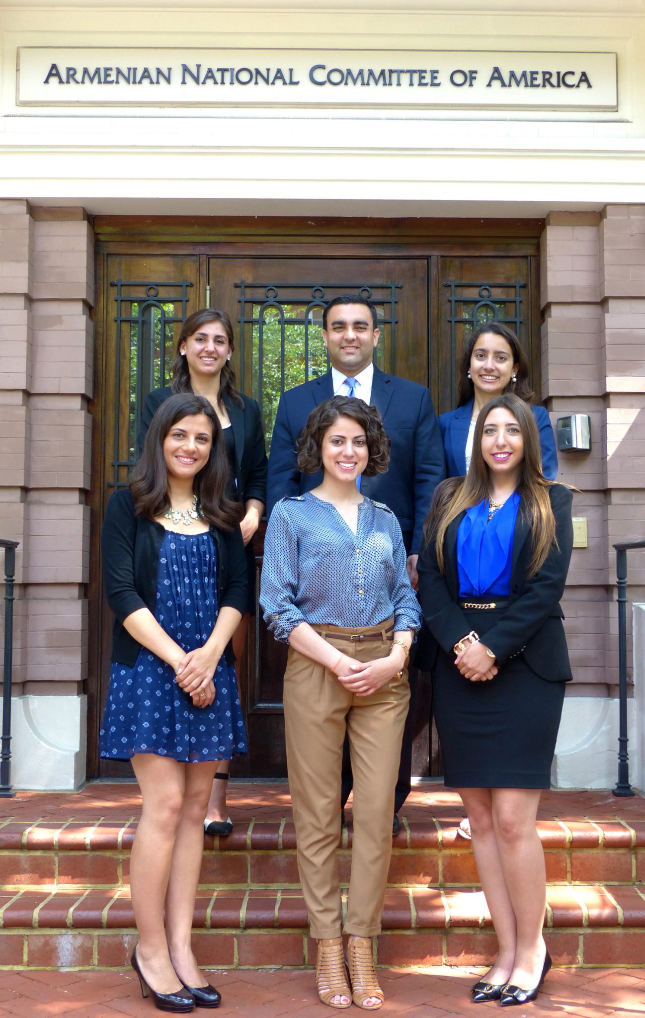 From Top Left: Tamar Alexanian, Raffi Karakashian, Anahis Kechejian. Front Row: Alina Sarkissian, Inna Mirzoyan, Sevan Agopian.